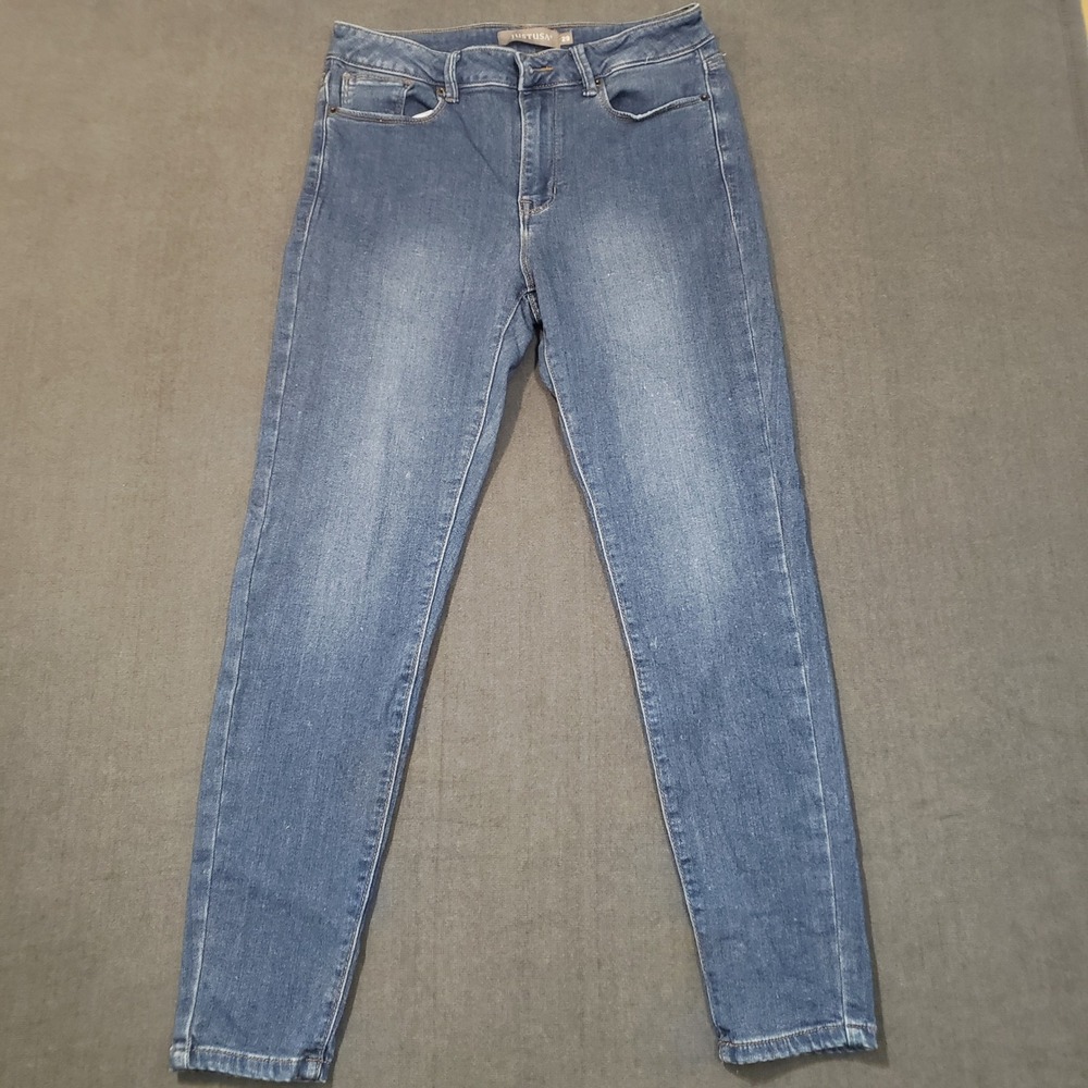 JUSTUSA Skinny Jeans Womens 29 Blue Medium Wash Stretch Denim